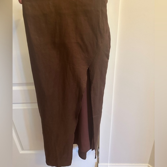 NEW Reformation Satori  Linen Maxi Dress in Brown | size 4 - Picture 13 of 15